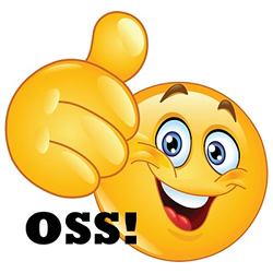 Thumbs up with OSS Emoticon